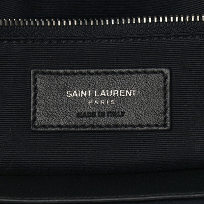 Saint Laurent Crinkled Calfskin Matelasse Monogram Large Niki Chain Satchel Fog 6 of 14