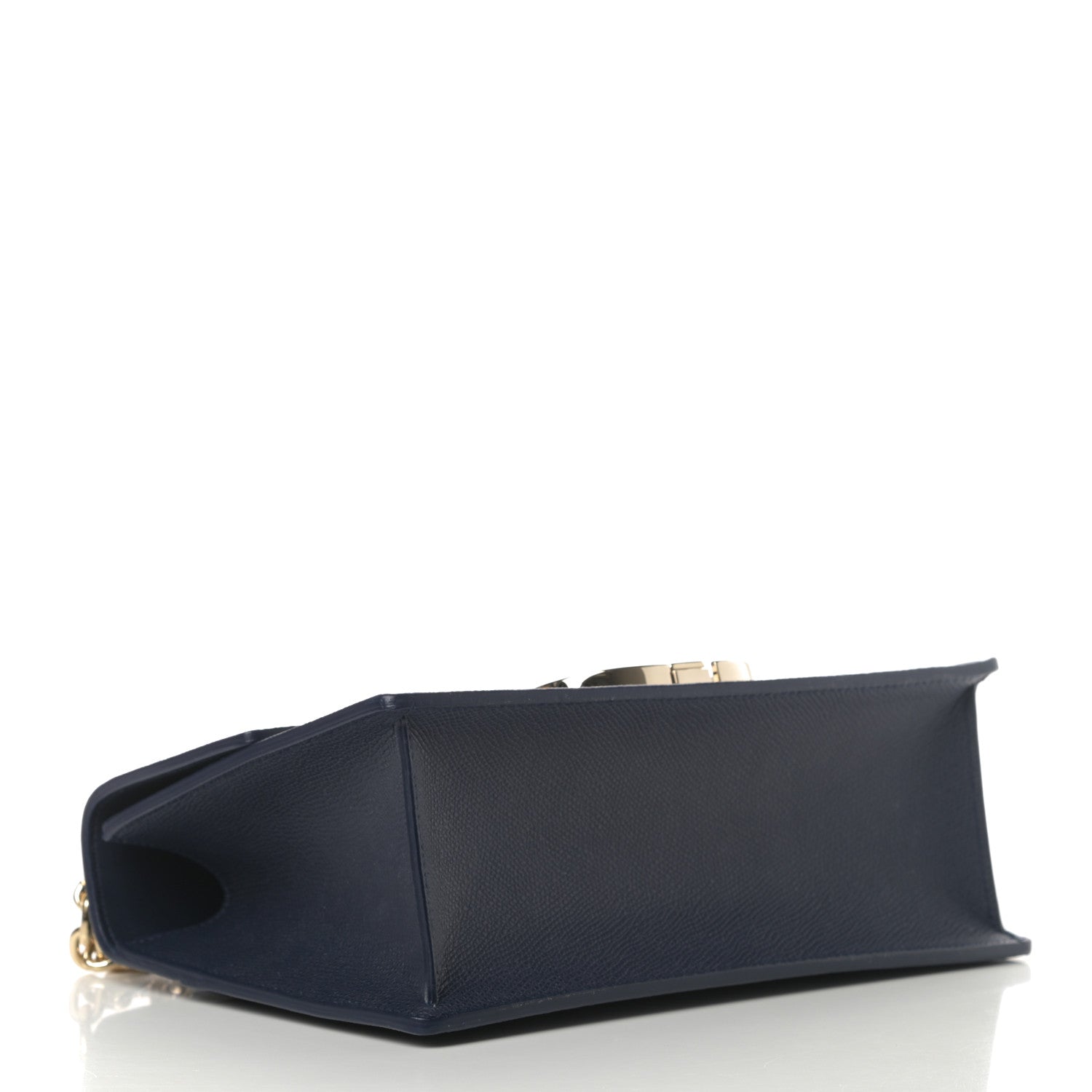 Christian Dior Grained Calfskin 30 Montaigne Chain Flap Bag Navy 4 of 12