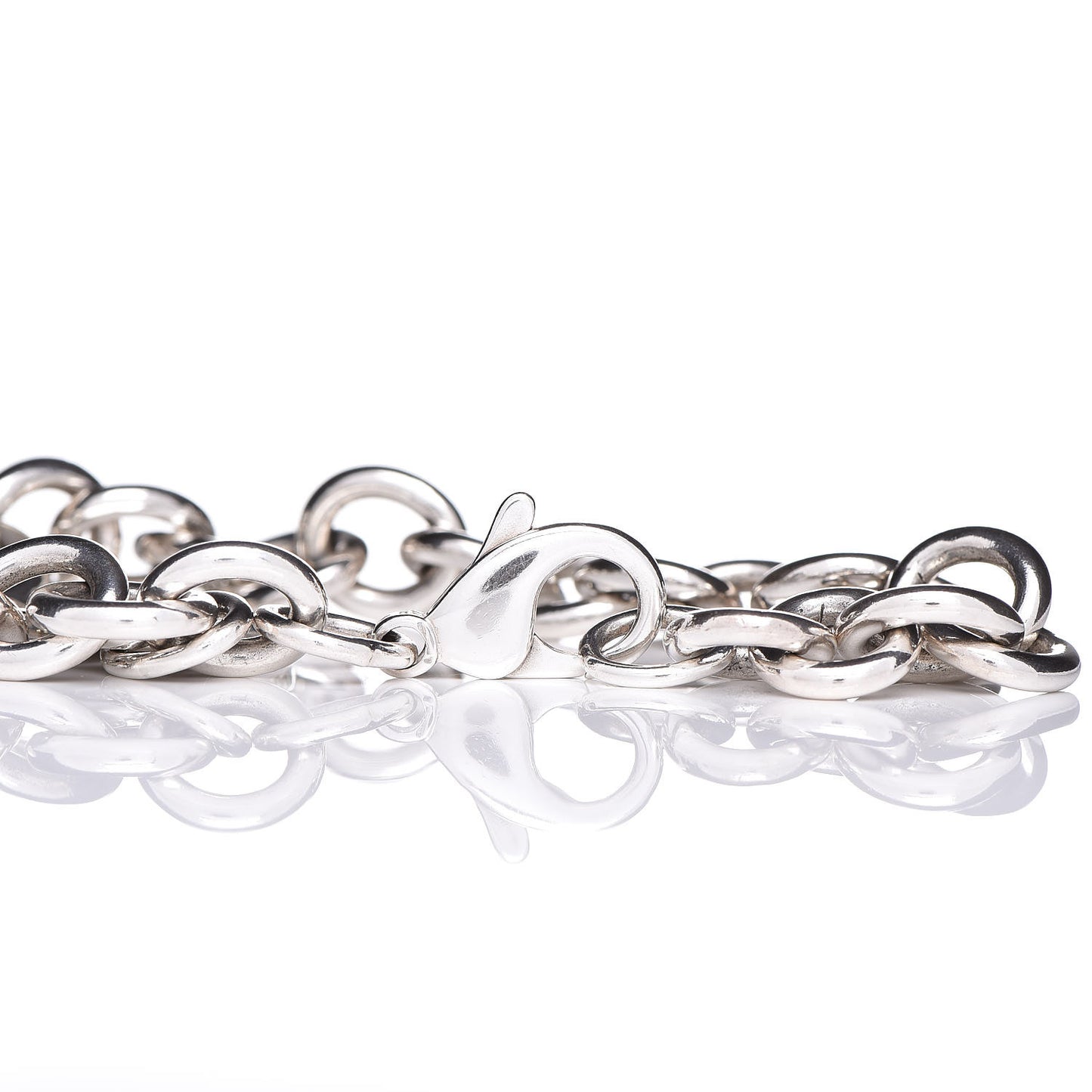 Sterling Silver Heart Tag Charm Bracelet