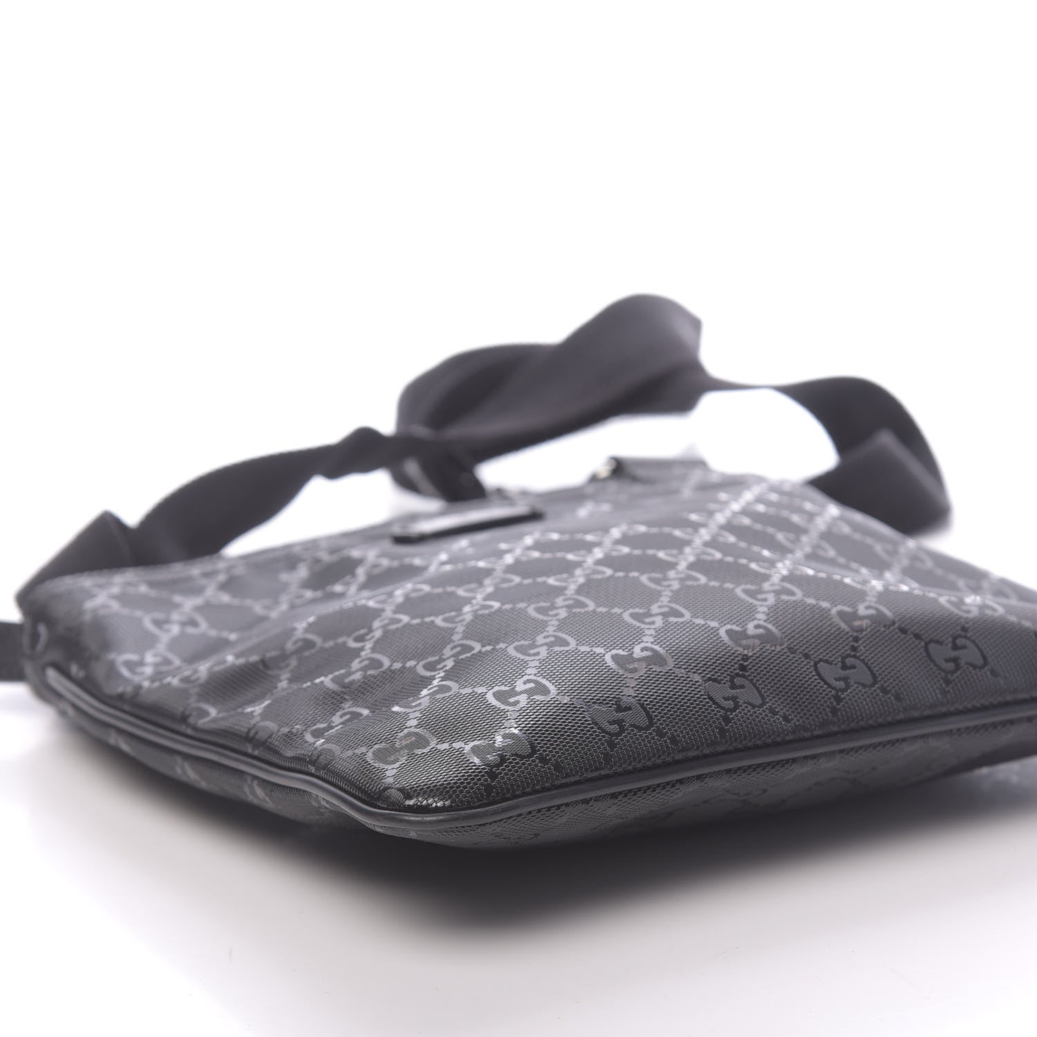 Gucci Imprime Monogram Small Flat Messenger Bag Black 8 of 10