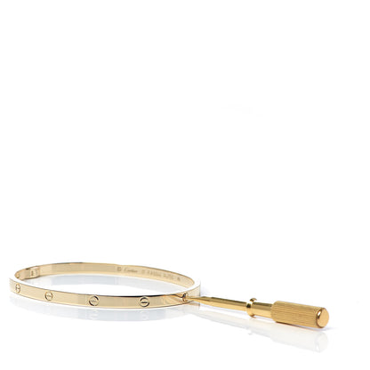 Cartier 18K Yellow Gold Small LOVE Bracelet 17 5 of 6