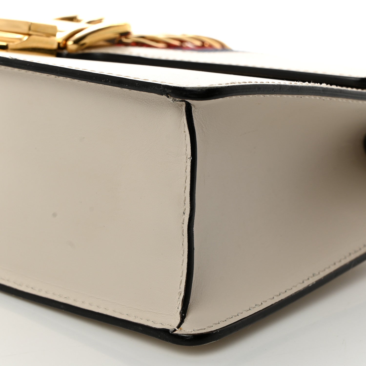 Gucci Calfskin Small Sylvie Shoulder Bag Off White 10 of 11