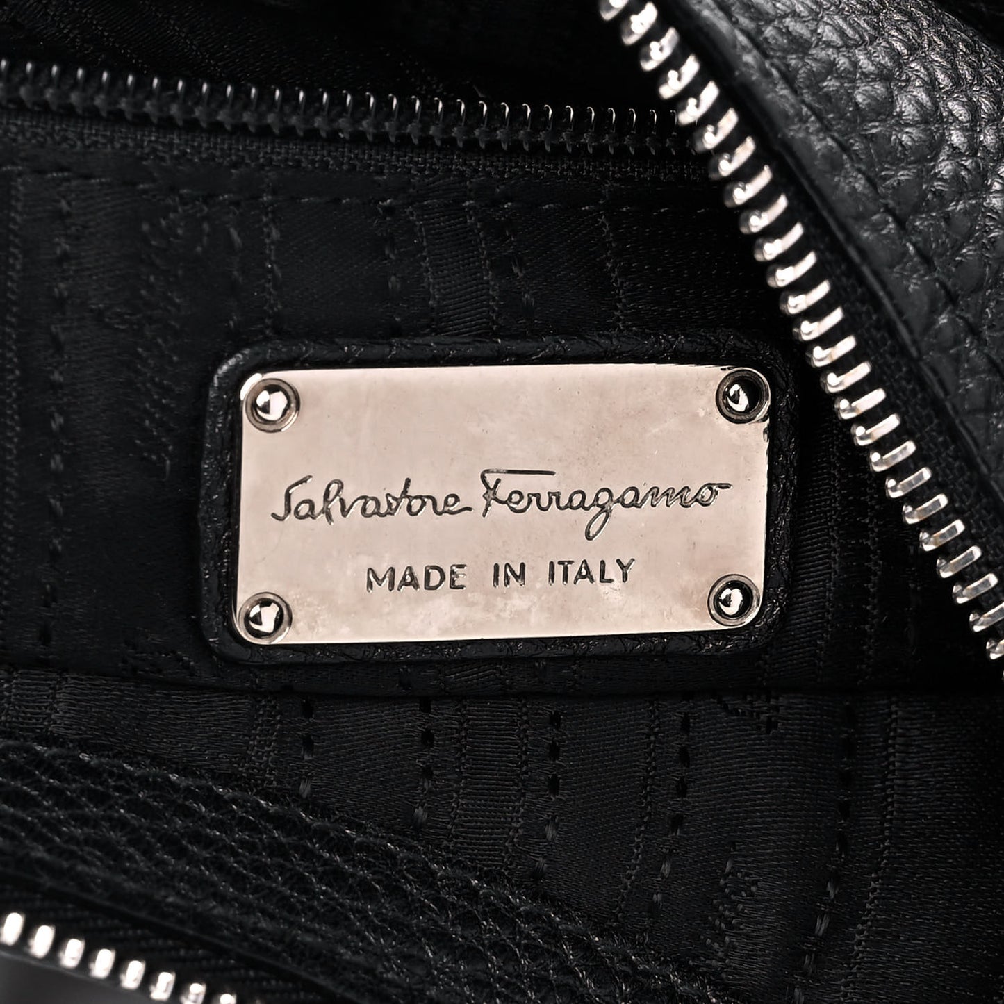 Calfskin Fanisa Gancini Hobo Black