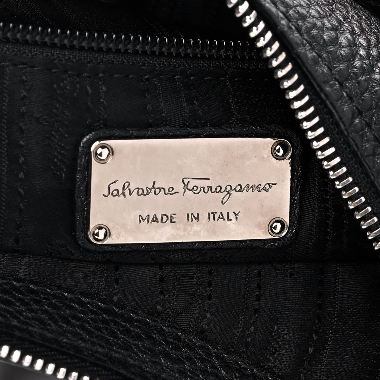 Salvatore Ferragamo Calfskin Fanisa Gancini Hobo Black 8 of 13