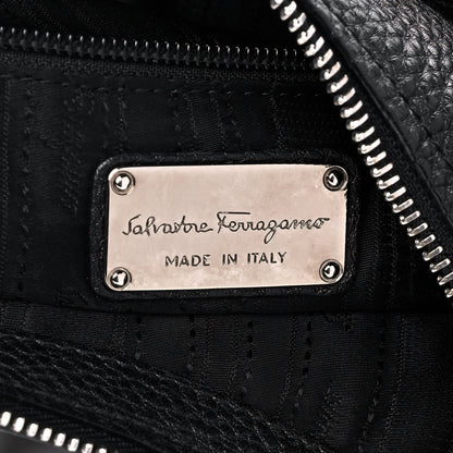 Salvatore Ferragamo Calfskin Fanisa Gancini Hobo Black 8 of 13