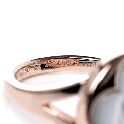 Louis Vuitton 18K Pink Gold Mother Of Pearl Blossom Ring 49 4.75 6 of 8