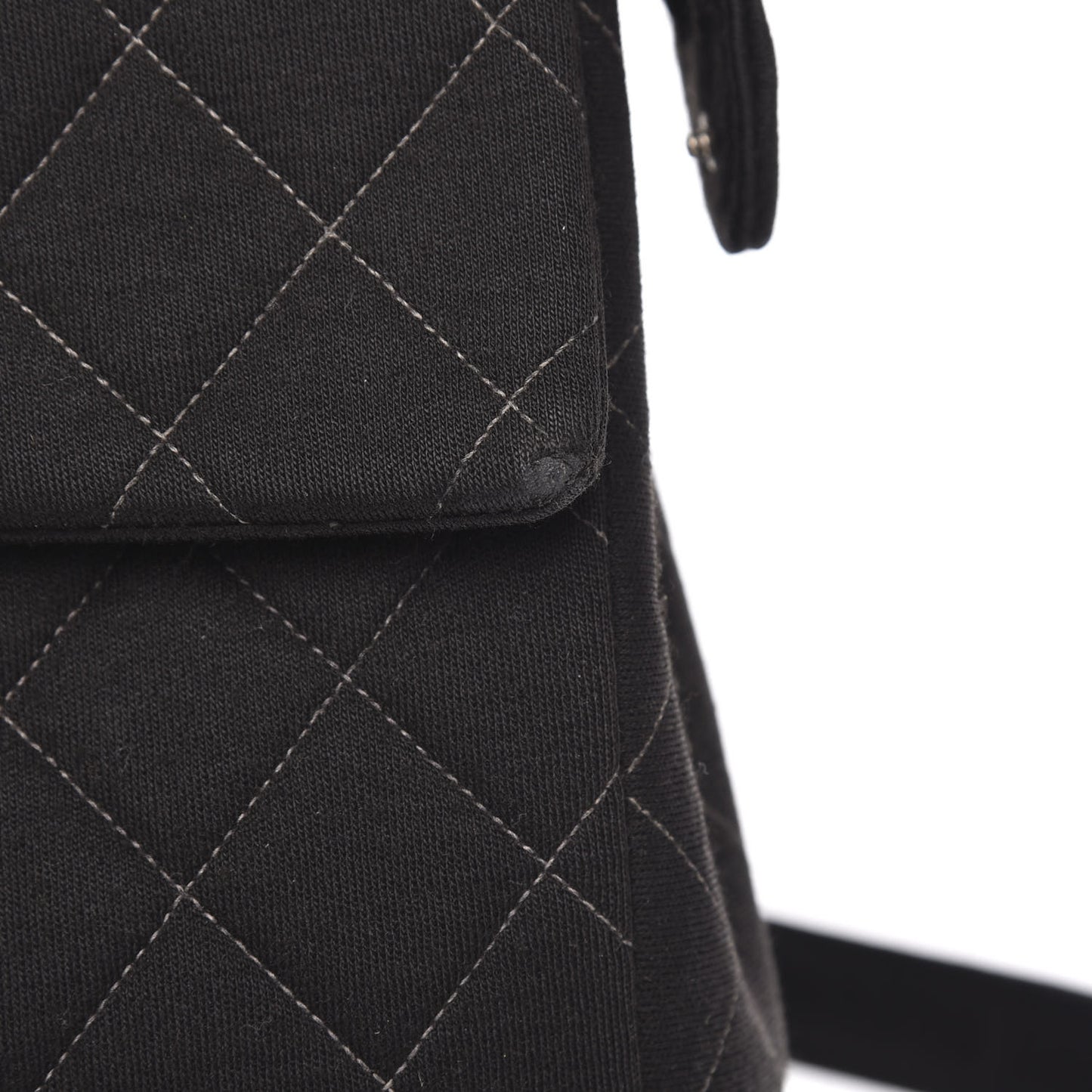 Jersey Quilted Backpack Black