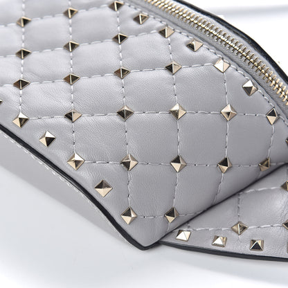 Valentino Garavani Nappa Rockstud Spike Belt Bag 85 Pastel Grey 8 of 8