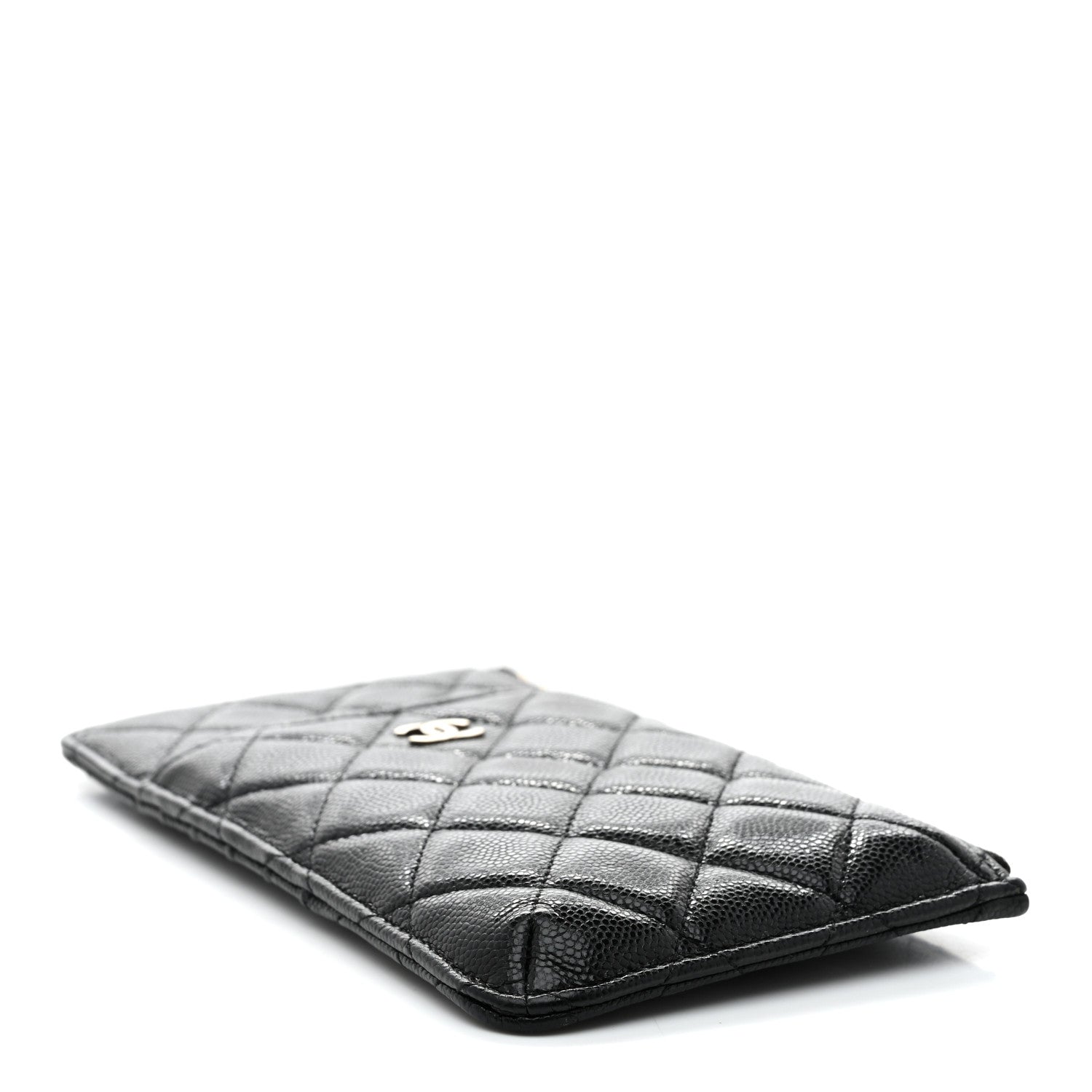 Chanel Caviar Quilted Classic Flat Wallet Pouch Black 4 of 7
