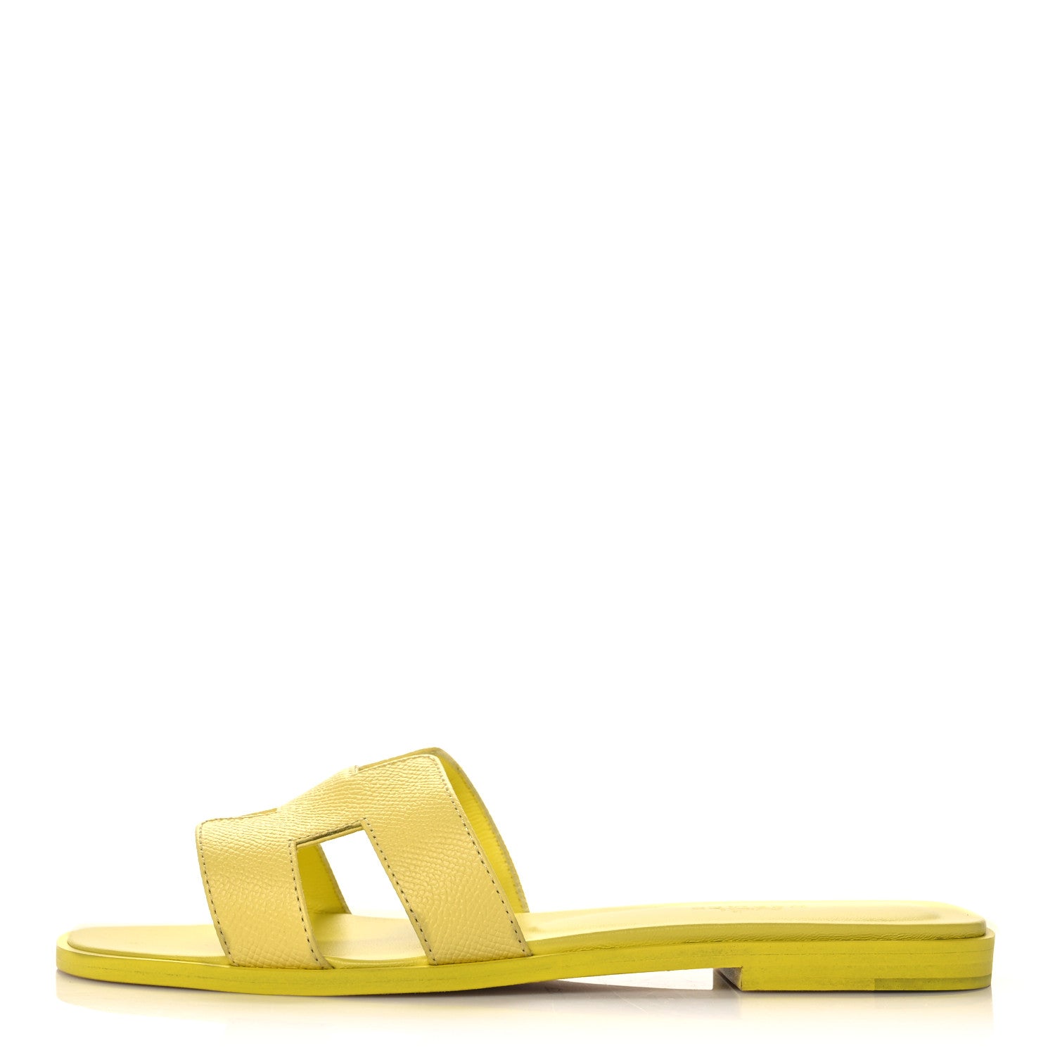 Hermes Epsom Oran Sandals 37 Jaune Curcuma 1 of 10