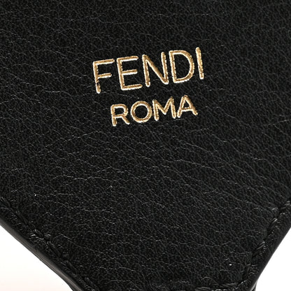 Fendi Jacquard Ribbon Vitello King FF Adjustable Strap You Fango Marrone Black 3 of 5