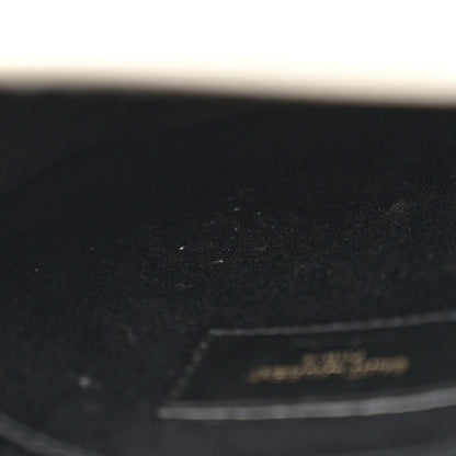 Saint Laurent Grain De Poudre Matelasse Chevron Quilted Round Vinyle Camera Bag Crema Soft 12 of 14