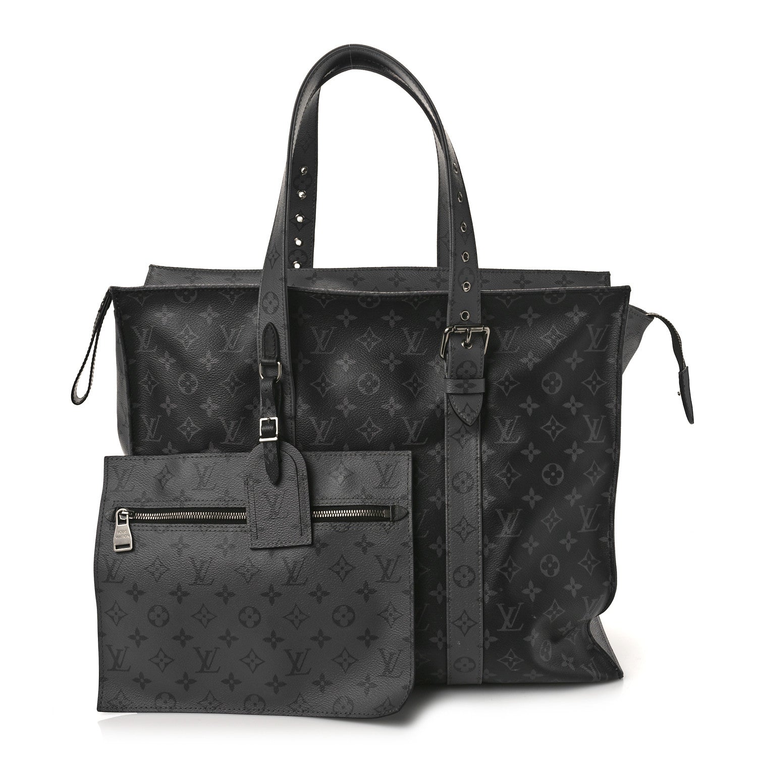 Louis Vuitton Monogram Eclipse Cabas Zippe GM Black 1 of 11