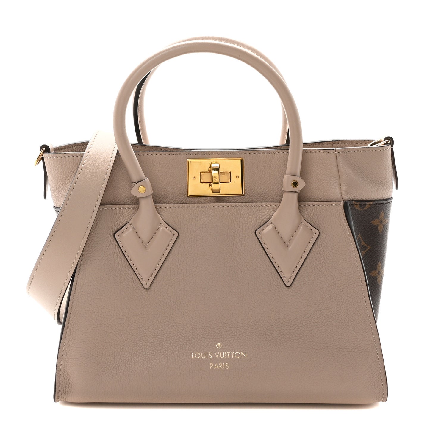 Calfskin Monogram On My Side PM Greige