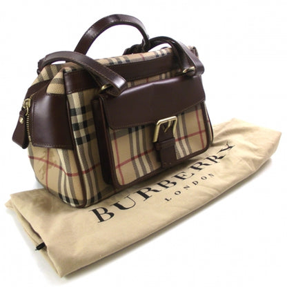 Burberry Haymarket Check Shoulder Bag Brown 4 of 12