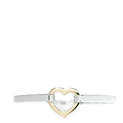 Tiffany Sterling Silver 18K Yellow Gold Heart Buckle Bracelet 1 of 3