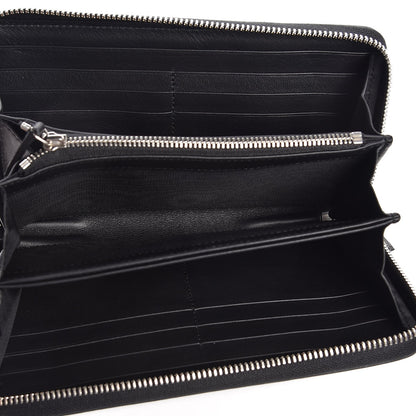Gucci Calfskin Studded Zip Around Wallet Black 5 of 8