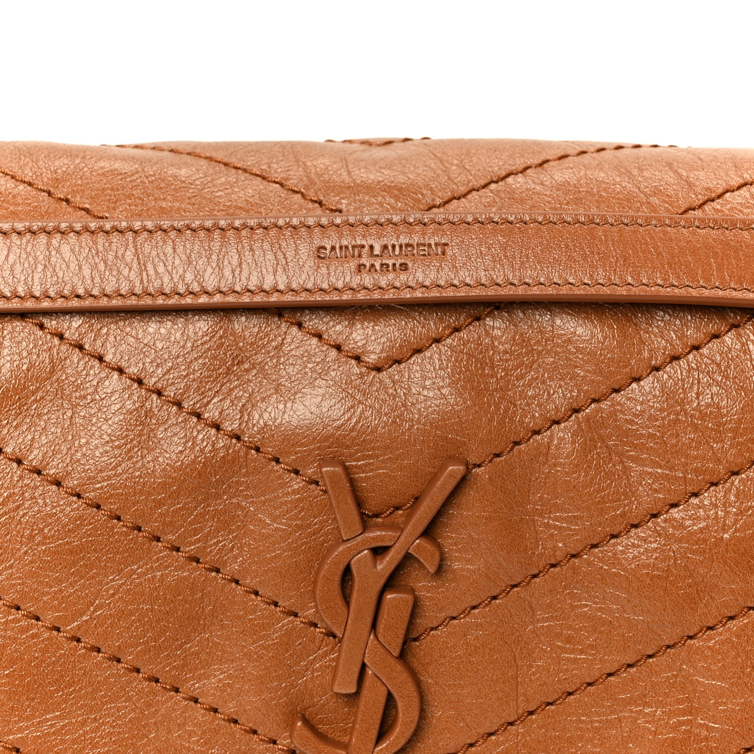 Saint Laurent Crinkled Calfskin Matelasse Monogram Medium Niki