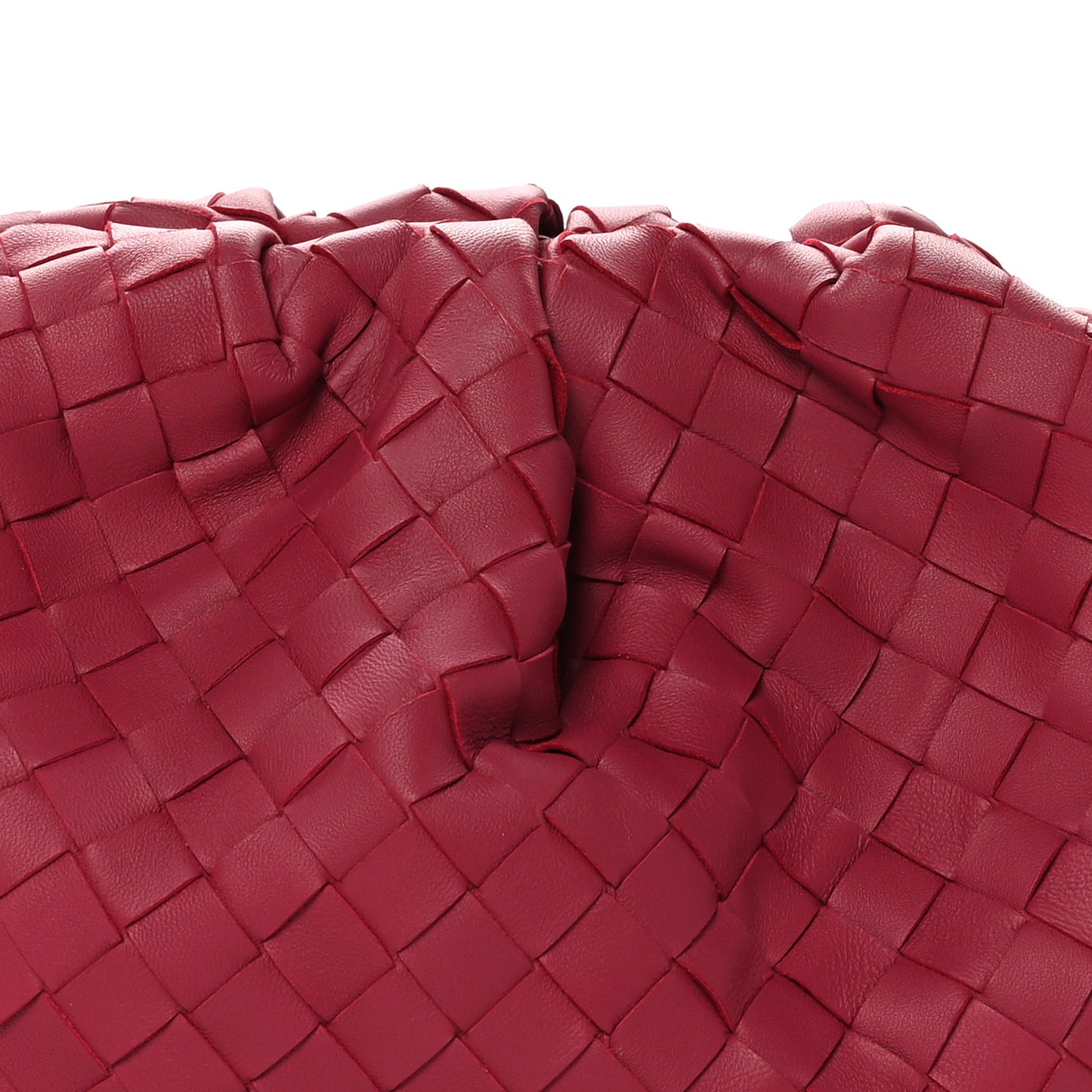 Nappa Maxi Intrecciato The Pouch Oversized Clutch Amaranto