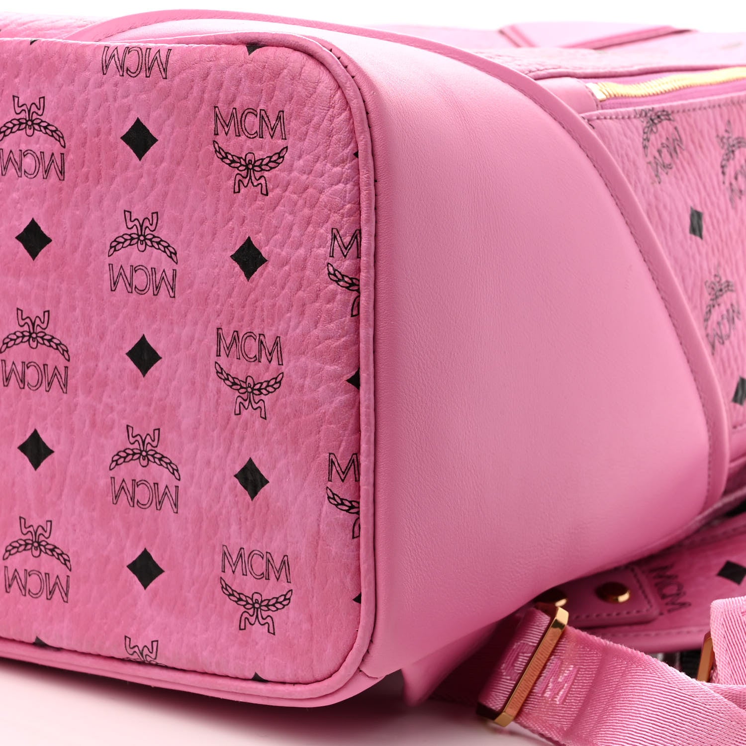MCM Visetos Medium Duke Backpack Pink 10 of 10
