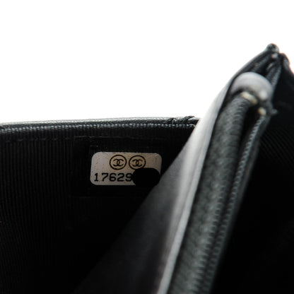Chanel Calfskin Double Stitch Hamptons Wallet On Chain WOC Black 8 of 8