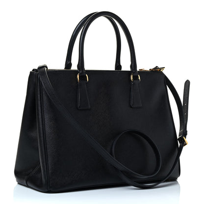 Prada Saffiano Medium Galleria Double Zip Tote Black 2 of 4