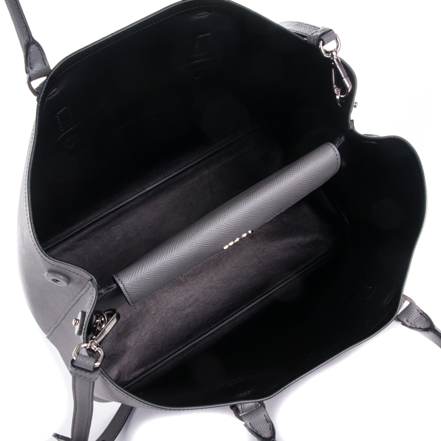 Prada Saffiano Cuir Medium Double Handle Tote Marmo 6 of 8