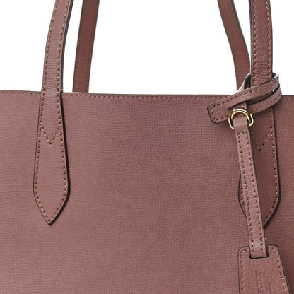Burberry Grainy Calfskin Haymarket Check Medium Reversible Tote Light Elderberry 10 of 18