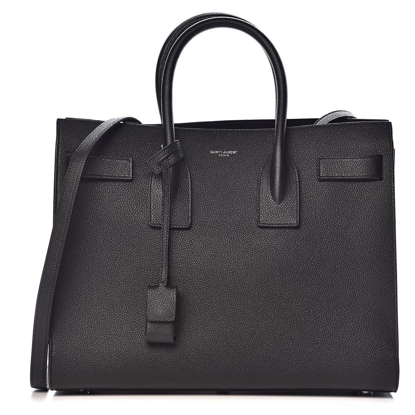 Grained Calfskin Small Sac De Jour Black