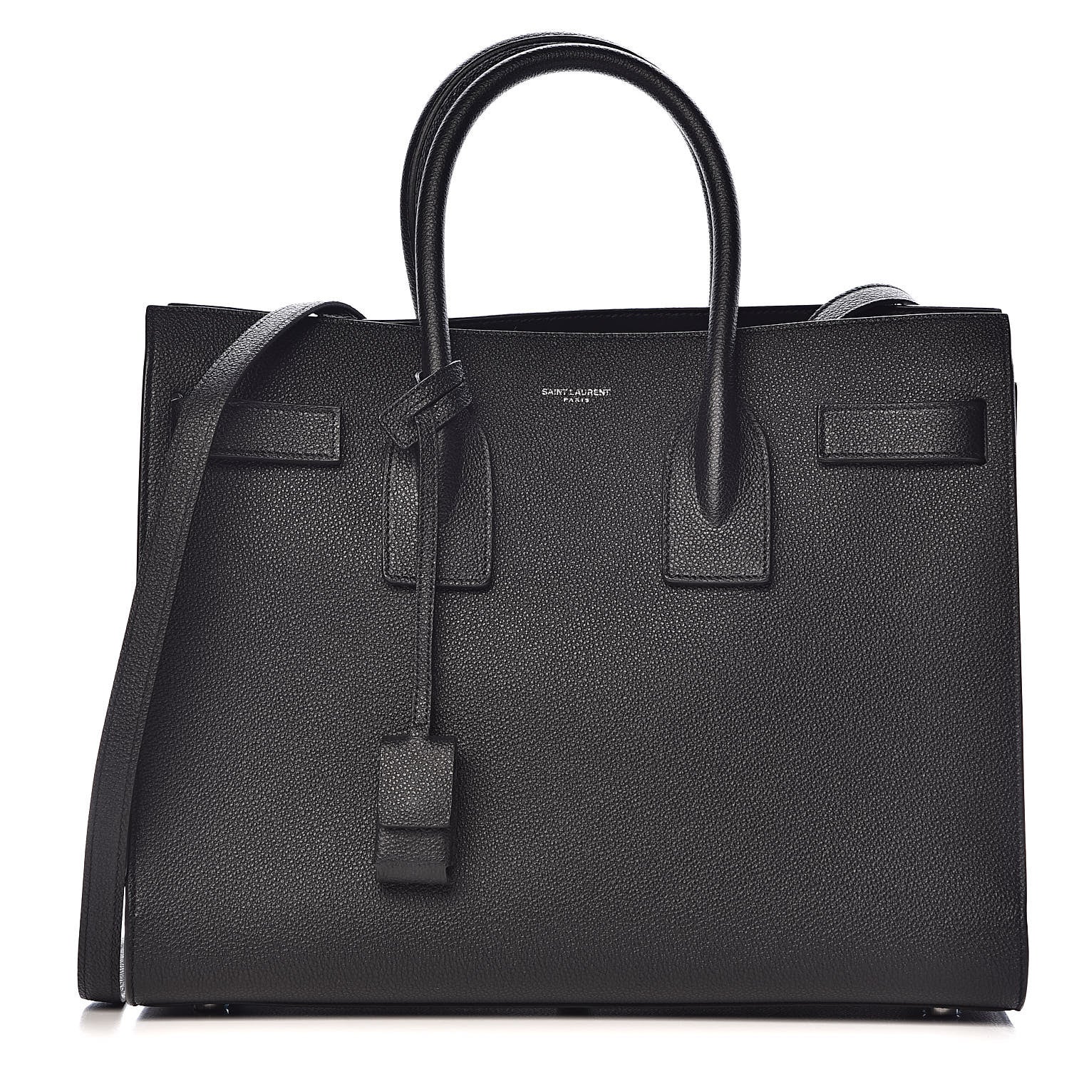 Saint Laurent Grained Calfskin Small Sac De Jour Black 1 of 11