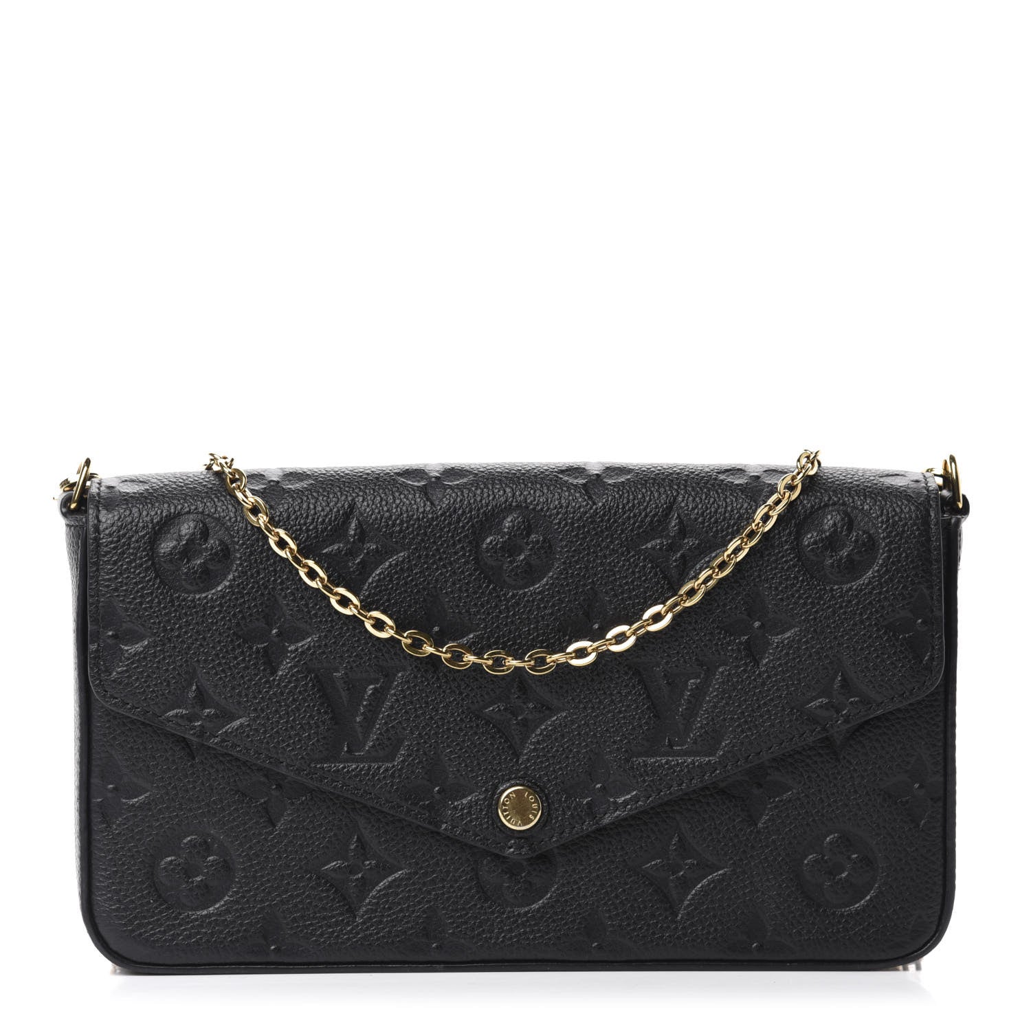 Louis Vuitton Empreinte Pochette Felicie Chain Wallet Black 1 of 12