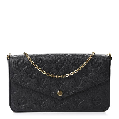 Louis Vuitton Empreinte Pochette Felicie Chain Wallet Black 1 of 12