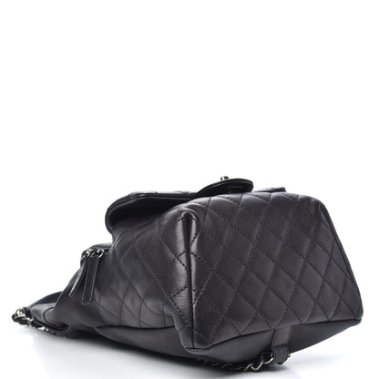 Chanel Lambskin Quilted Drawstring Backpack Black 4 of 11