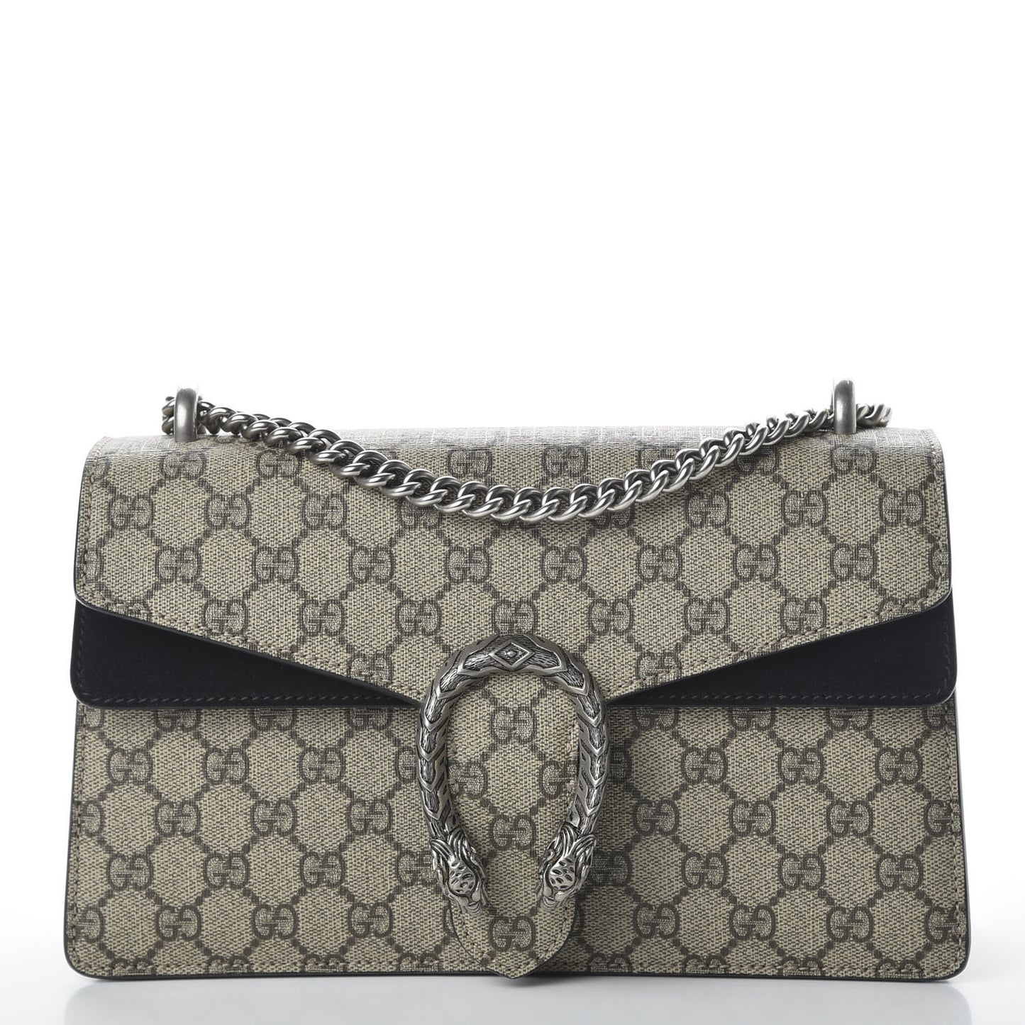 GG Supreme Monogram Small Dionysus Shoulder Bag Black