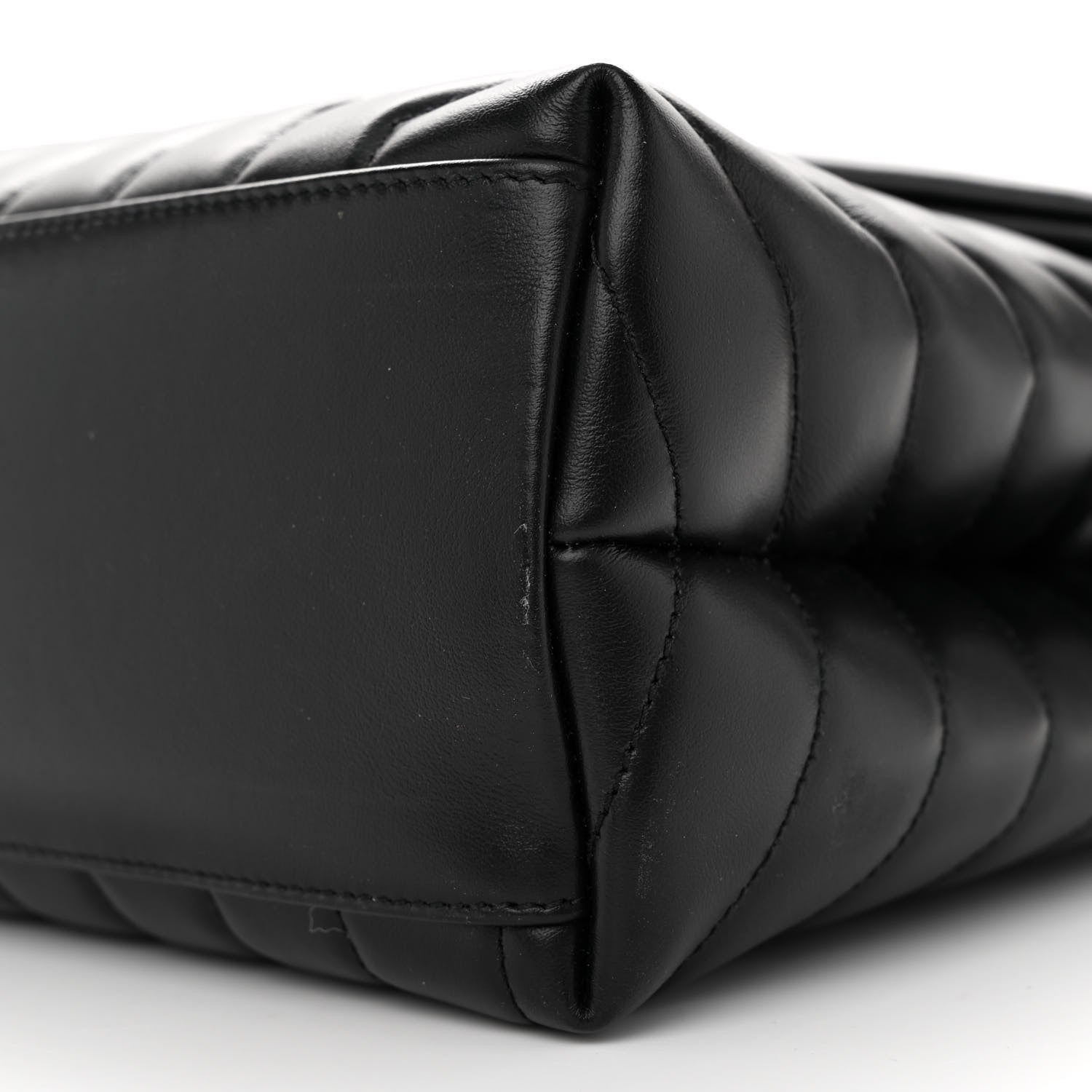 Saint Laurent Calfskin Y Quilted Monogram Monochrome Medium Loulou Chain Satchel Black 10 of 11