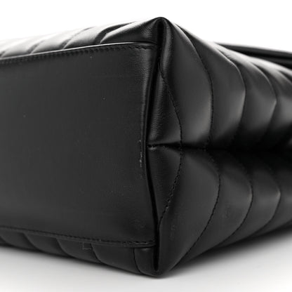 Saint Laurent Calfskin Y Quilted Monogram Monochrome Medium Loulou Chain Satchel Black 10 of 11