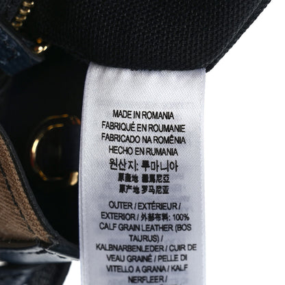 Burberry Derby Calfskin House Check Small Banner Tote Ink Blue 7 of 9