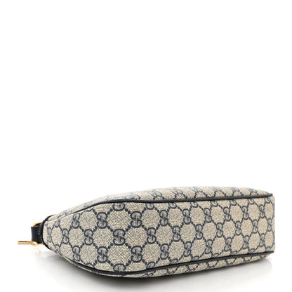 Gucci GG Supreme Monogram Textured Dollar Calfskin Web Small Ophidia GG Handbag Beige Blue 4 of 11
