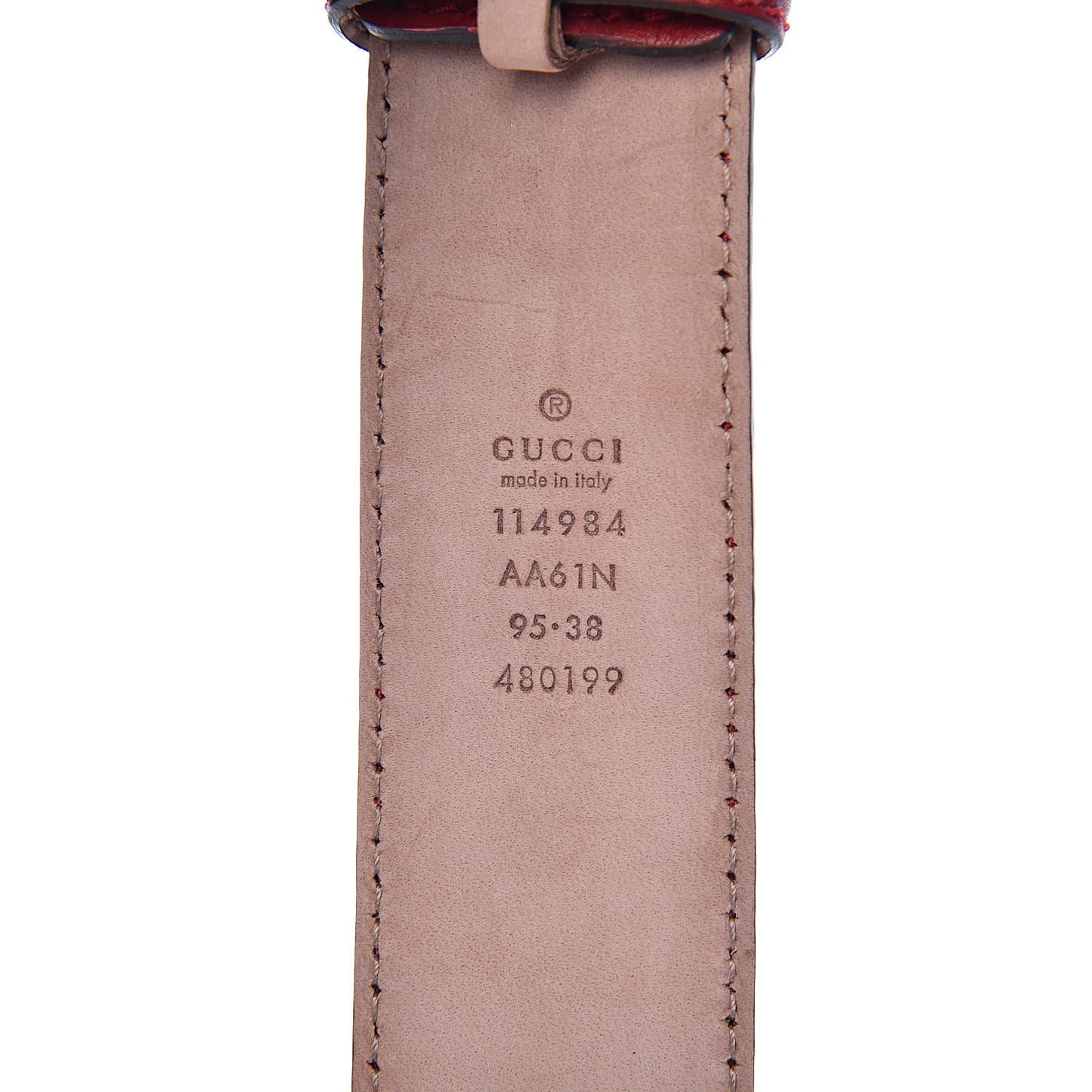 Guccissima Interlocking G 40mm Belt 95 38 Red