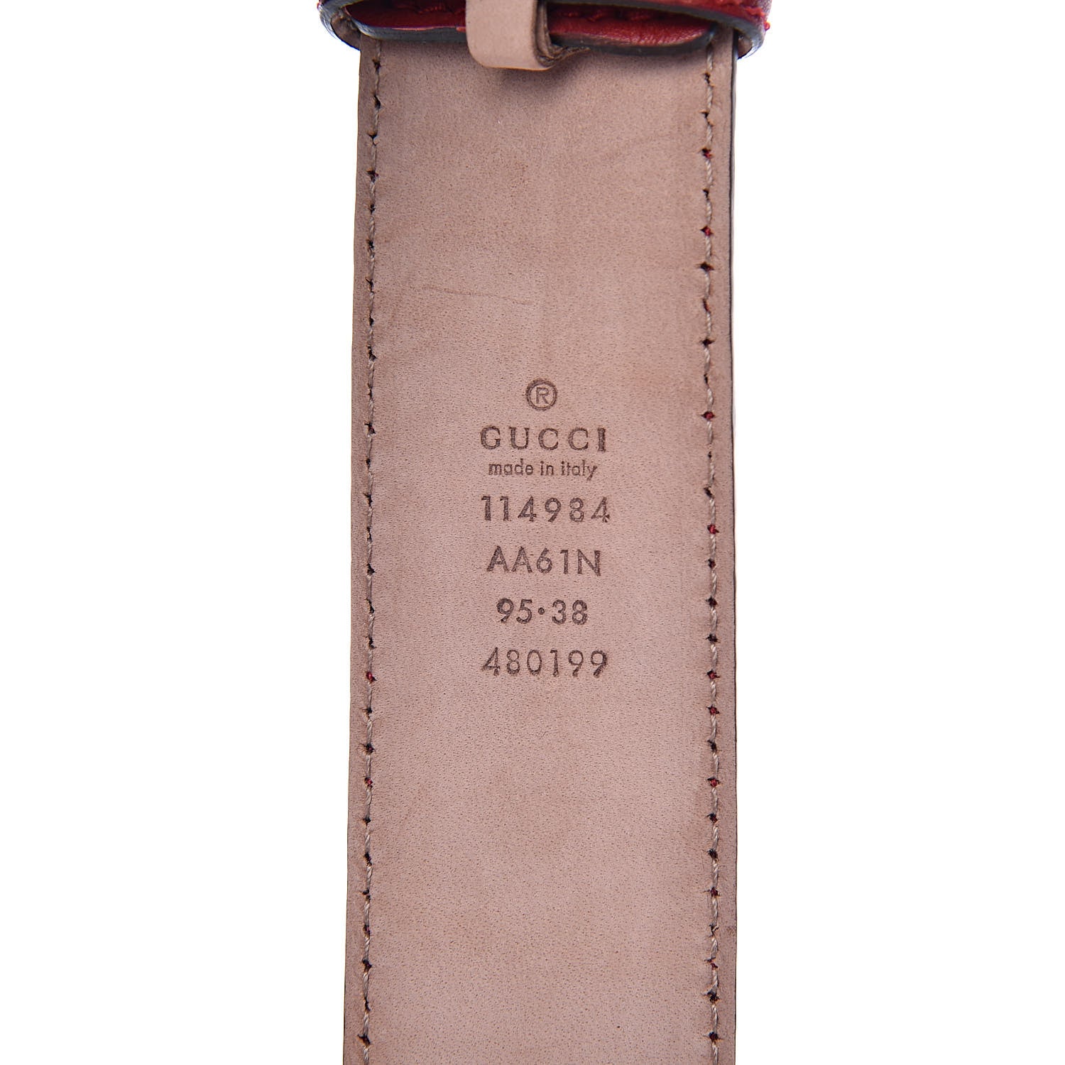 Gucci Guccissima Interlocking G 40mm Belt 95 38 Red 4 of 7