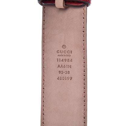 Gucci Guccissima Interlocking G 40mm Belt 95 38 Red 4 of 7