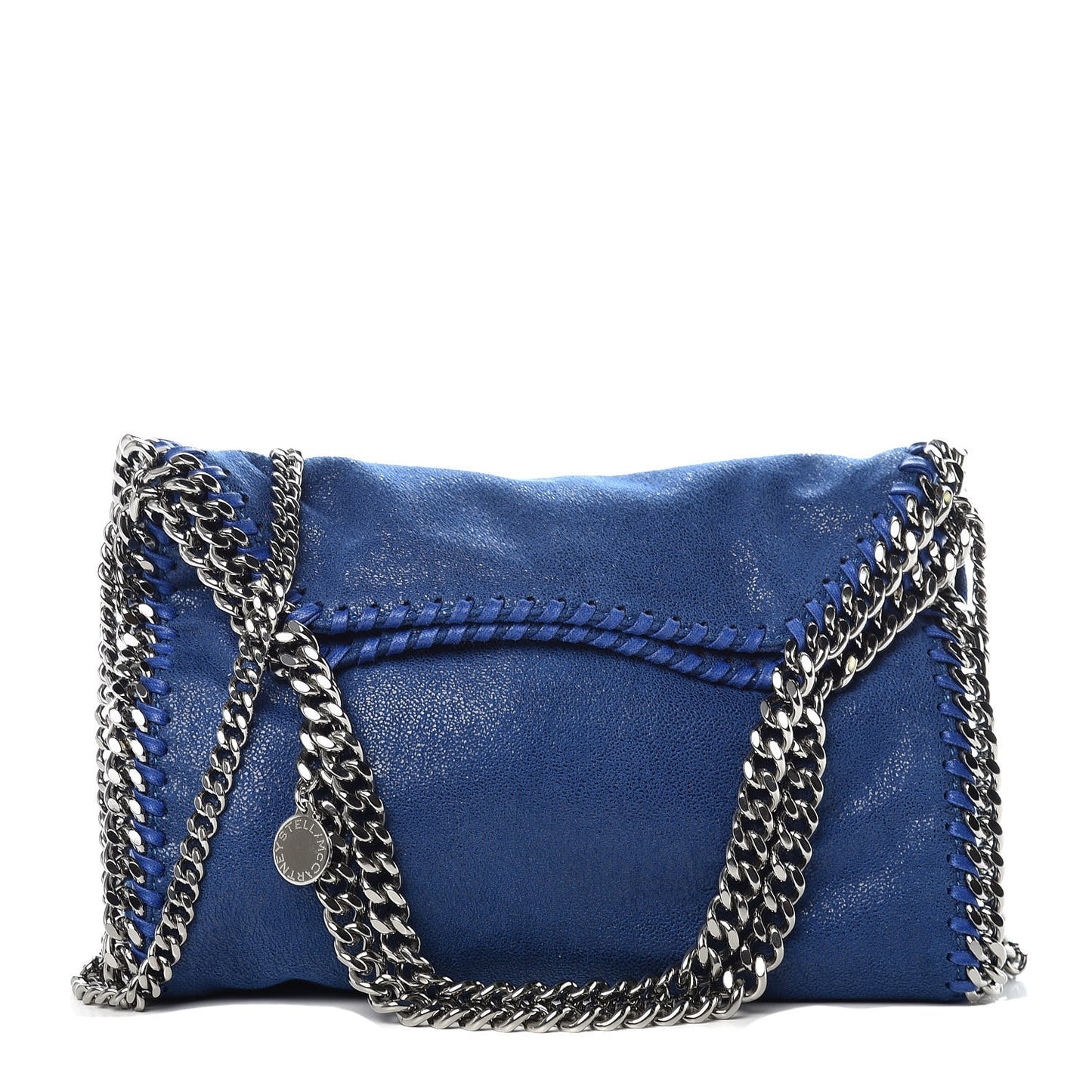 Shaggy Deer Mini Falabella Fold Over Tote Royal Blue