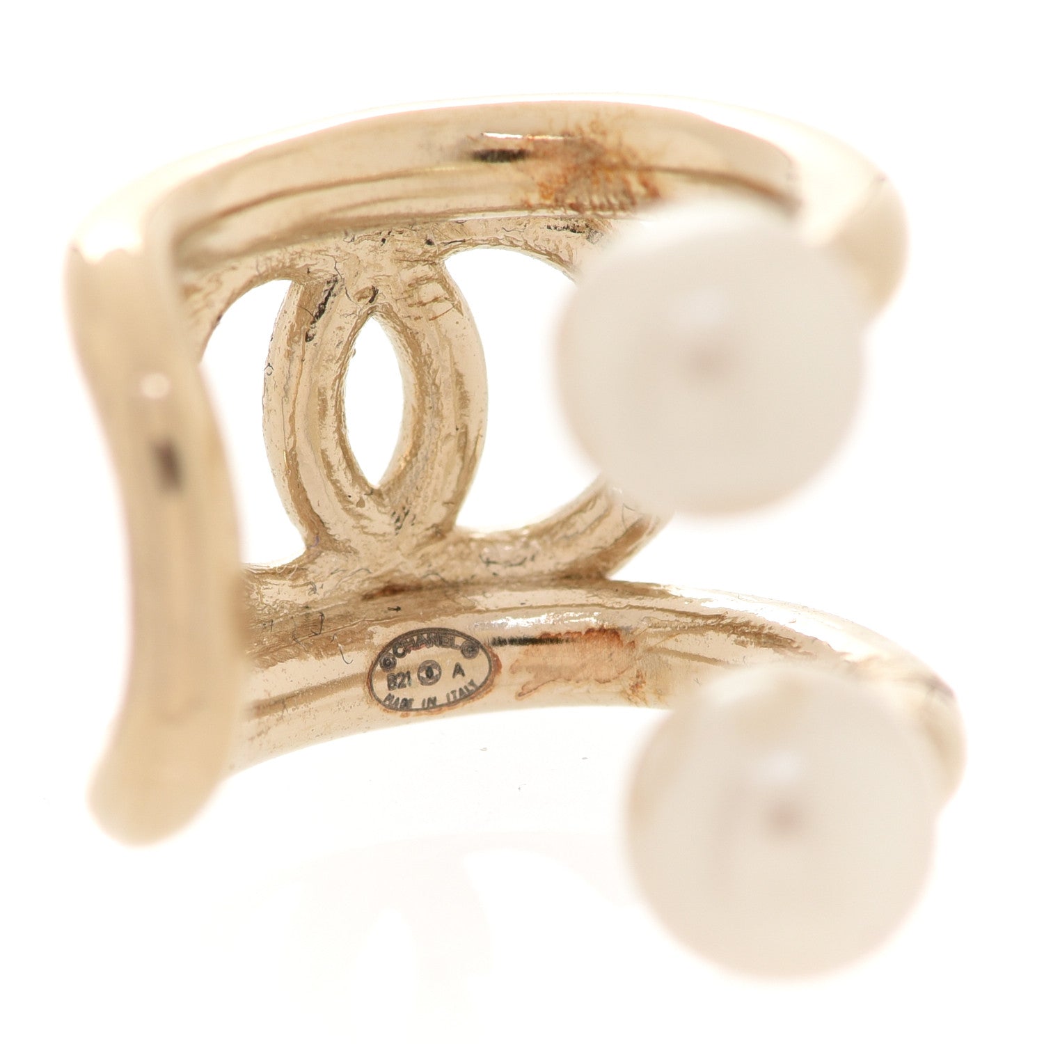 Chanel Pearl CC Single Ear Cuff Gold 4 of 5
