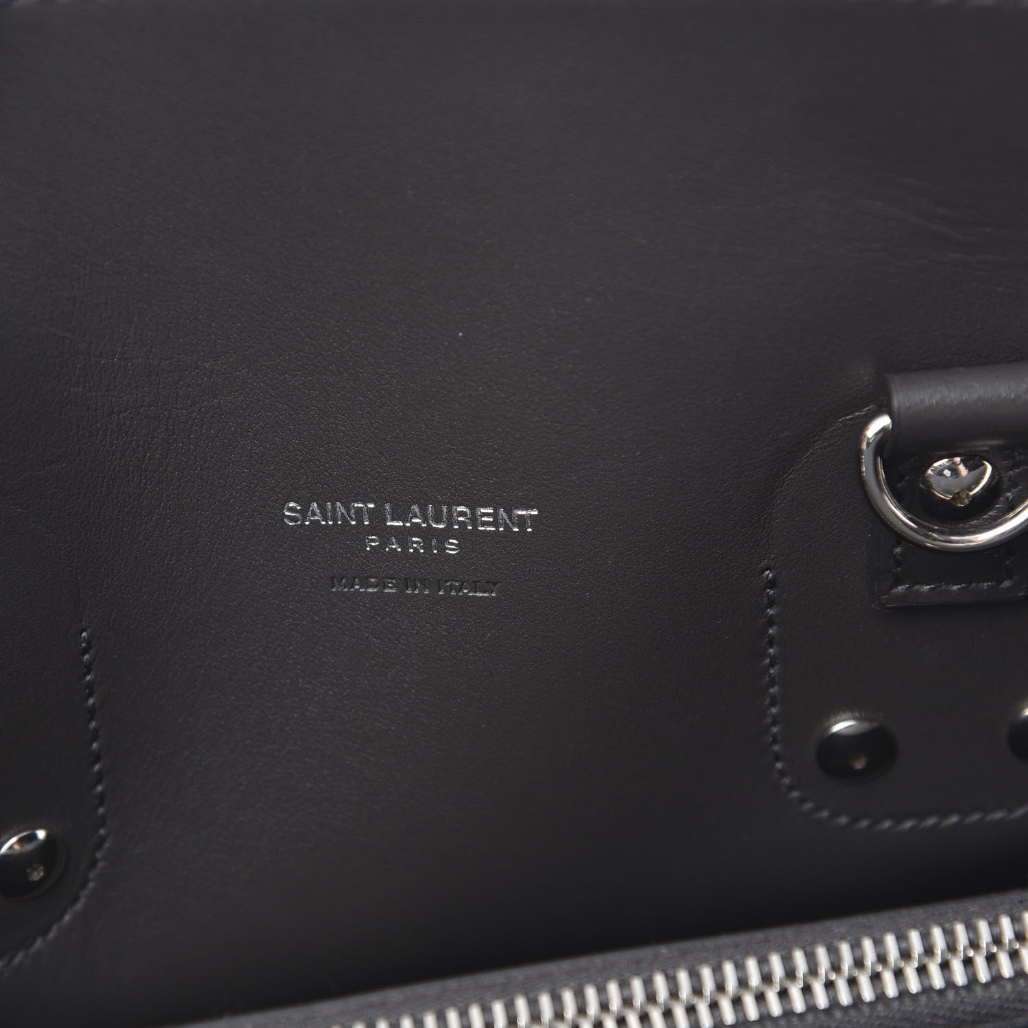 Saint Laurent Grained Calfskin Small Sac De Jour Coal 5 of 9