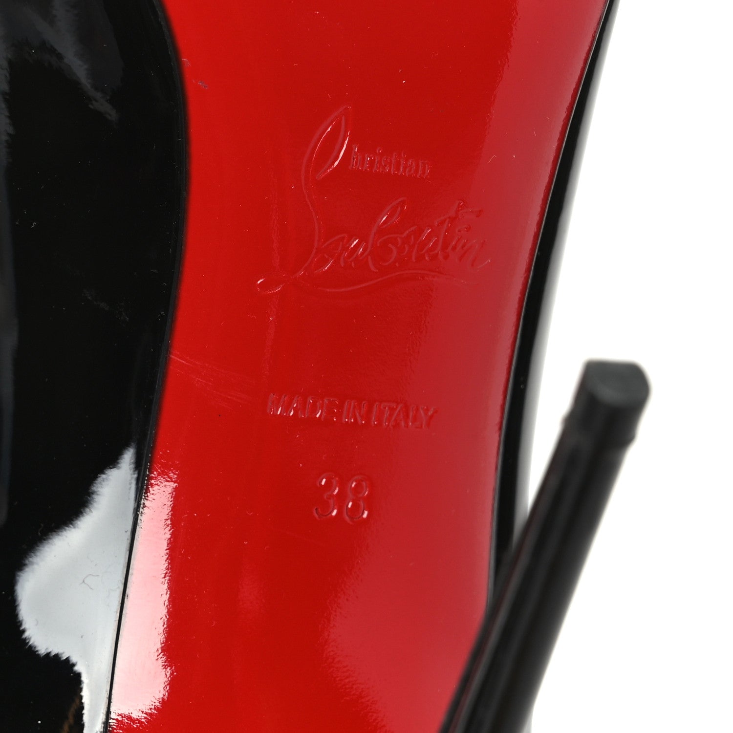 Christian Louboutin Patent Mater Claude 100 Pumps 38 Black 7 of 7