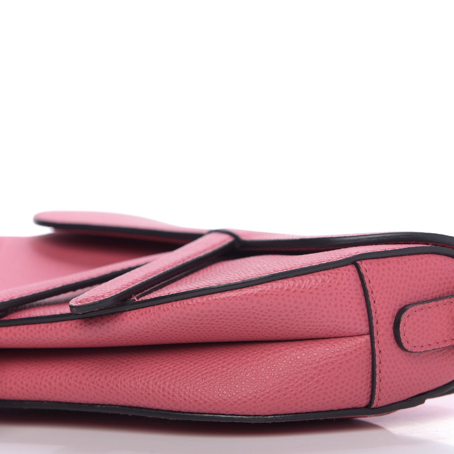 Christian Dior Grained Calfskin Mini Saddle Bag Pink 9 of 14