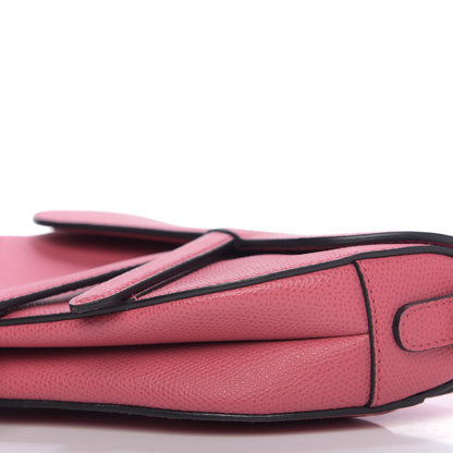 Christian Dior Grained Calfskin Mini Saddle Bag Pink 9 of 14