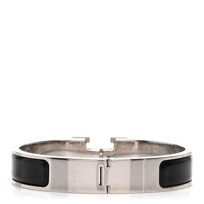 Hermes Enamel Narrow Clic Clac H Bracelet PM Black 3 of 5
