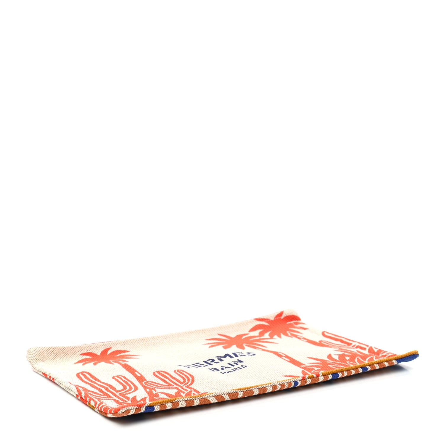 Hermes H Canvas Le Bel Oasis Case Marine Terracotta 4 of 6