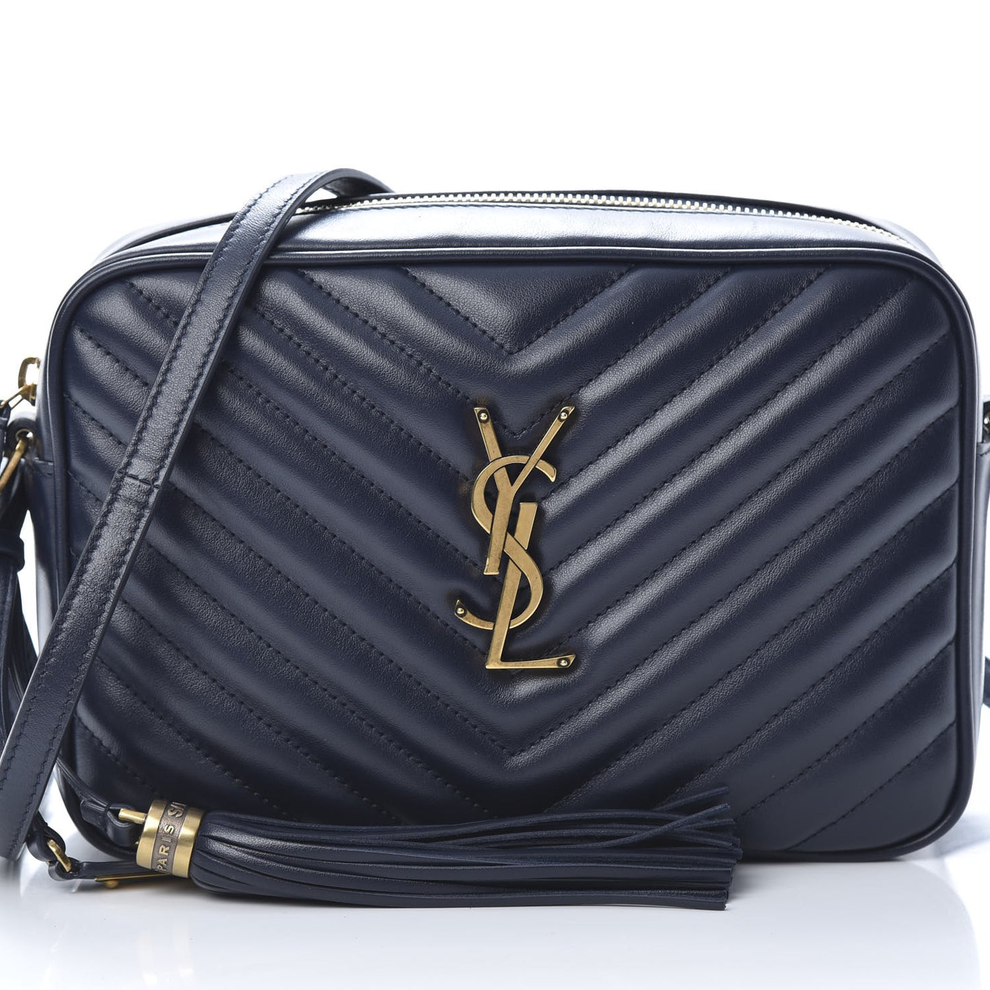 Calfskin Matelasse Monogram Lou Camera Bag Navy